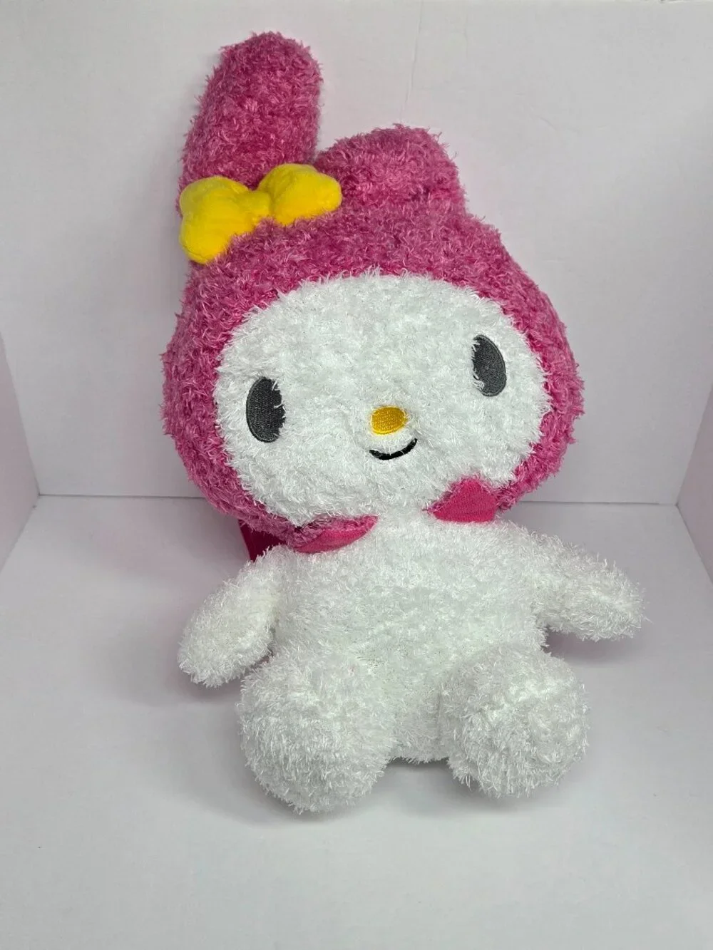 Hello Kitty My Melody Plush Mini Backpack Faux Fur Pillow Large Pajama Bag NWT